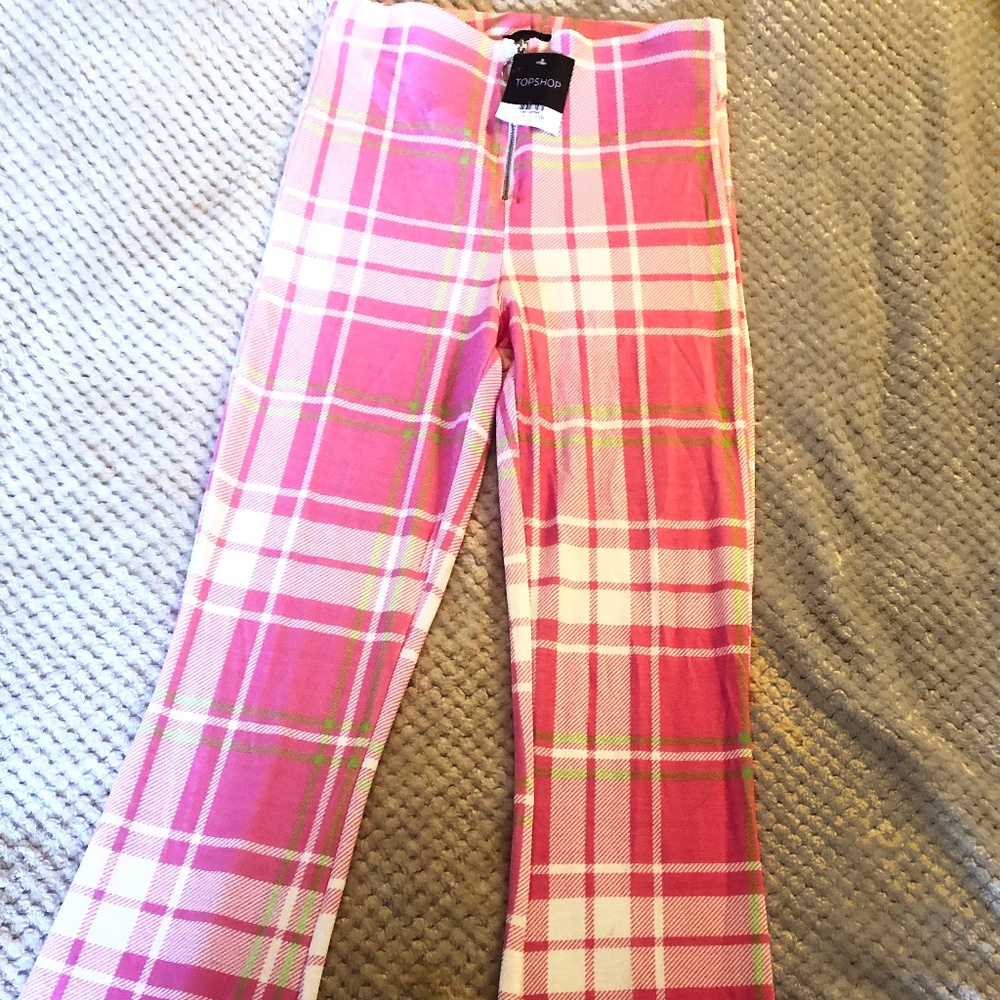 Pink Plaid Pants